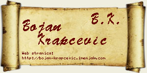 Bojan Krapčević vizit kartica